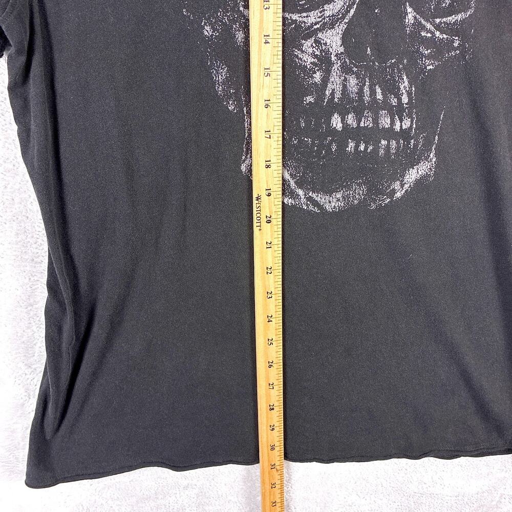 John Varvatos Tshirt Mens XXL Black Skull Luxury Going Out Grunge Indie Y2K - Picture 4 of 8